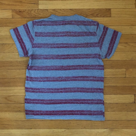 Blue Crown Striped V-neck T-shirt - Picture 2 of 3
